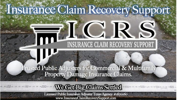 hail damage building and roof insurance claim, Hail damage building and roof insurance claim