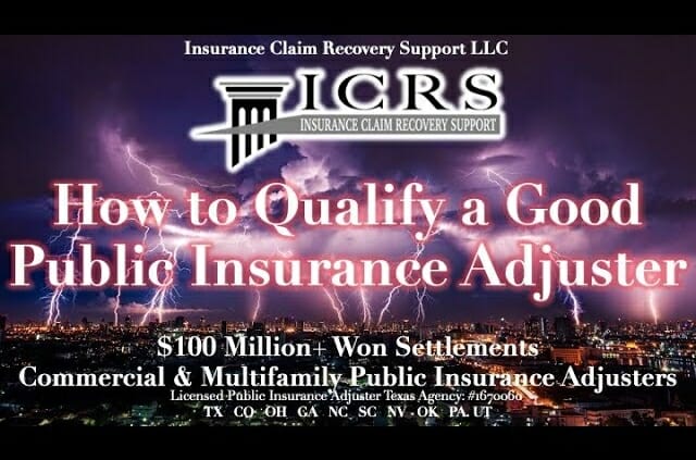 insurance claim representative, What is a good public adjuster?