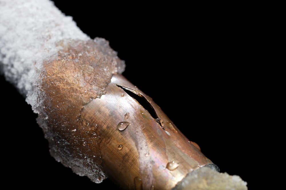 frozen pipe burst