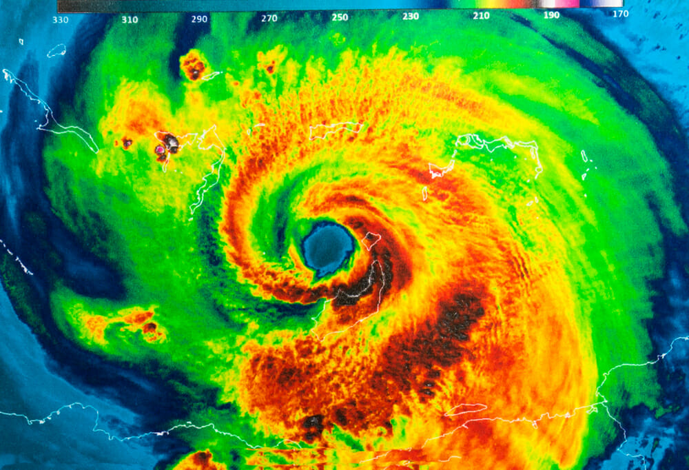 Geocolor,Image,In,The,Eye,Of,Hurricane,Irma.,Elements,Of
